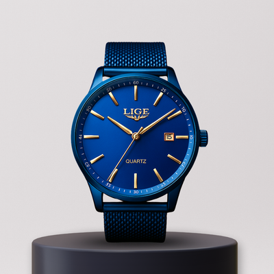 Azure Meridian | Men’s Elegant Quartz Watch