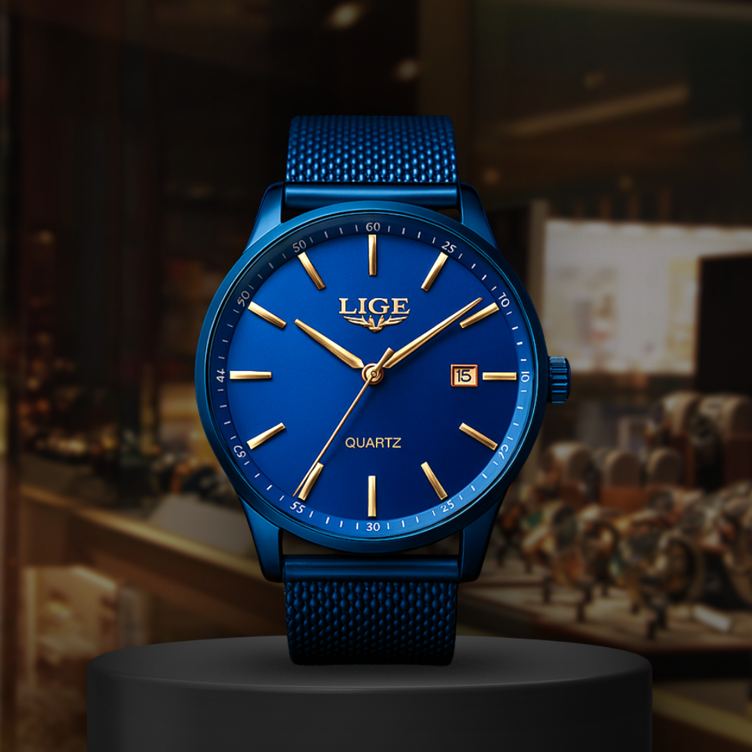 Azure Meridian | Men’s Elegant Quartz Watch