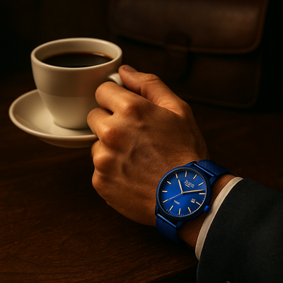 Azure Meridian | Men’s Elegant Quartz Watch