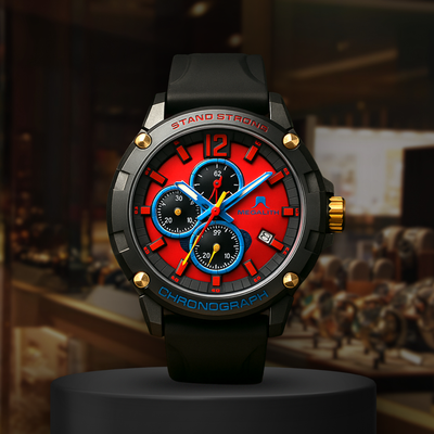 Crimson Apex | Tactical Chronograph Watch