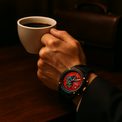 Crimson Apex | Tactical Chronograph Watch