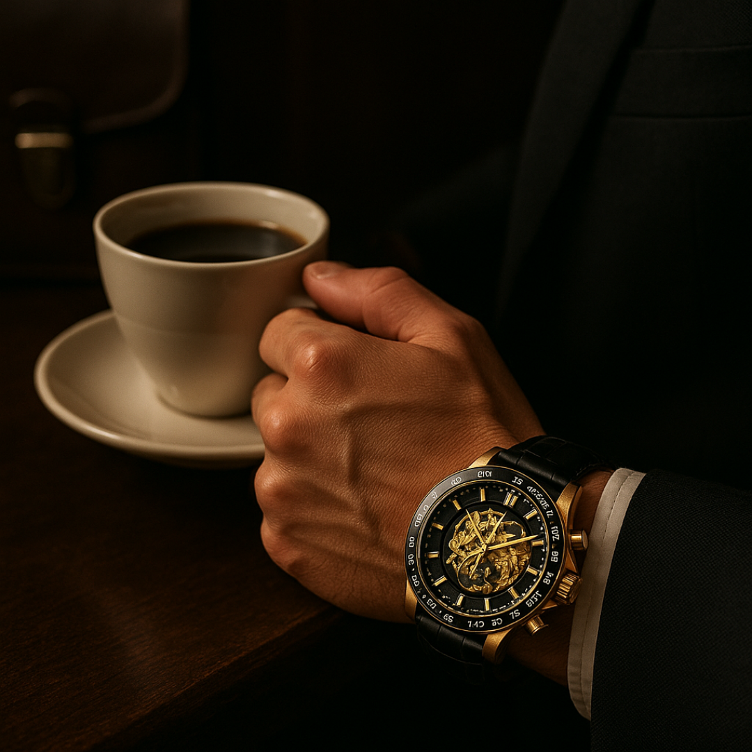 Aurum Velocity | Mechanical Skeleton Chronograph