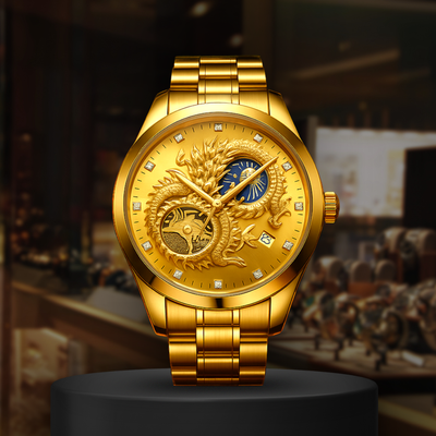 Imperial Dragon | Elegant Moon Phase Chronograph