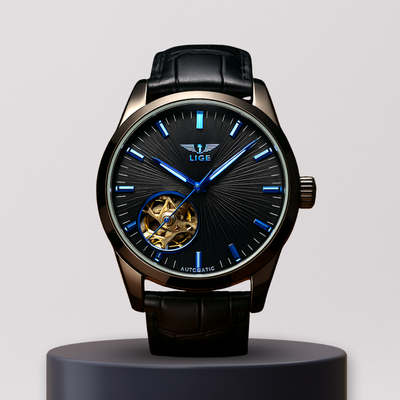 Eclipse Aperture | Open-Heart Skeleton Quartz Watch