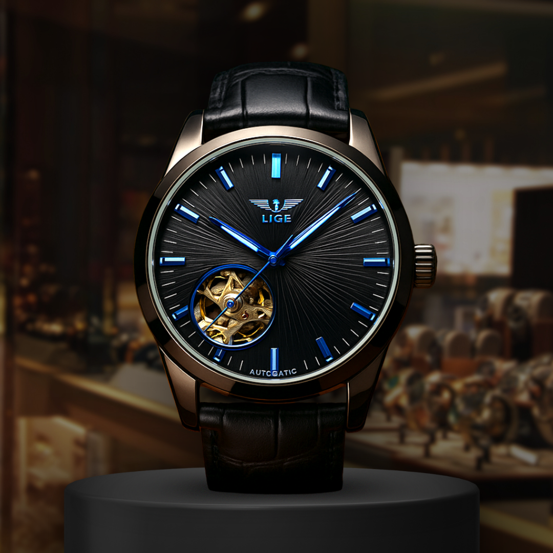 Eclipse Aperture | Open-Heart Skeleton Quartz Watch