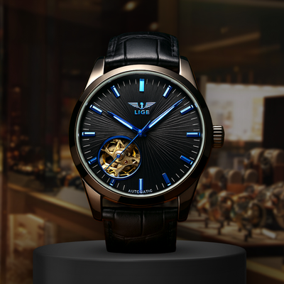 Eclipse Aperture | Open-Heart Skeleton Quartz Watch