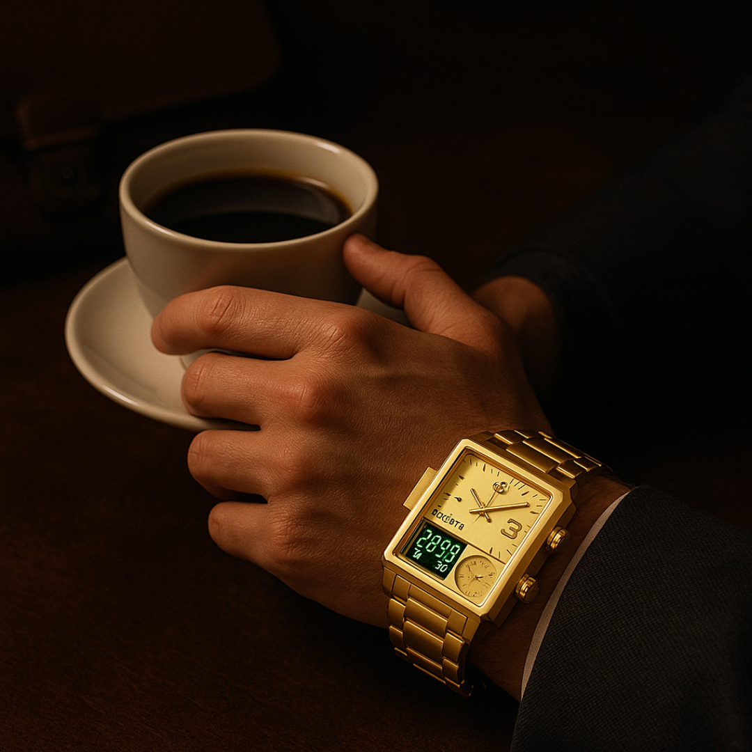 DualTech Square | Dual Display Fusion Watch