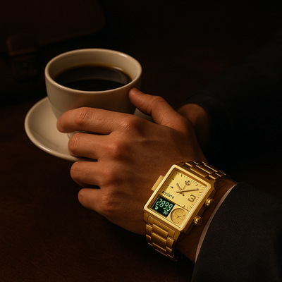 DualTech Square | Dual Display Fusion Watch