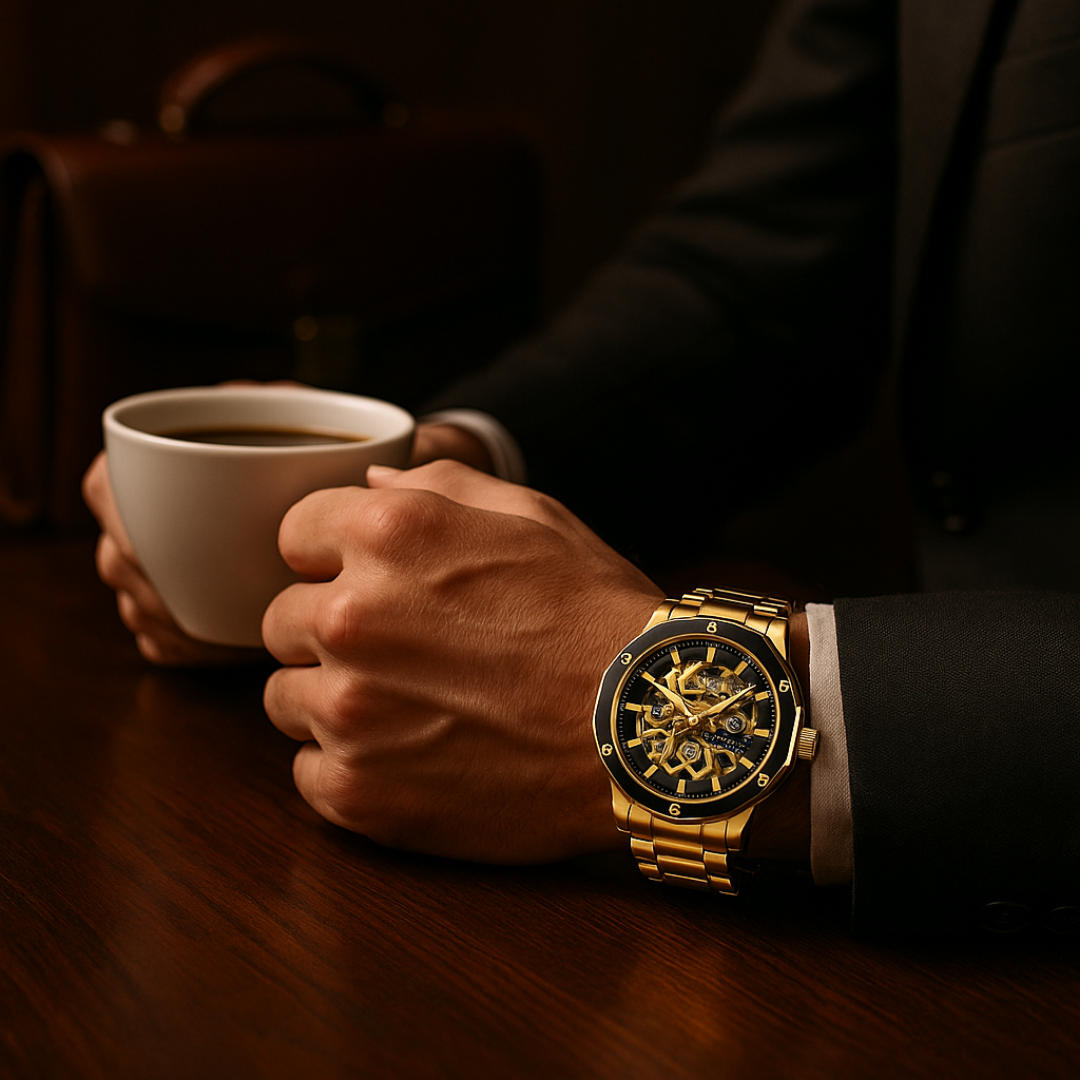 Eclipse Gear | Openwork Skeleton Quartz Watch