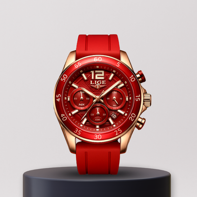 Crimson Velocity | Sport Chronograph Watch