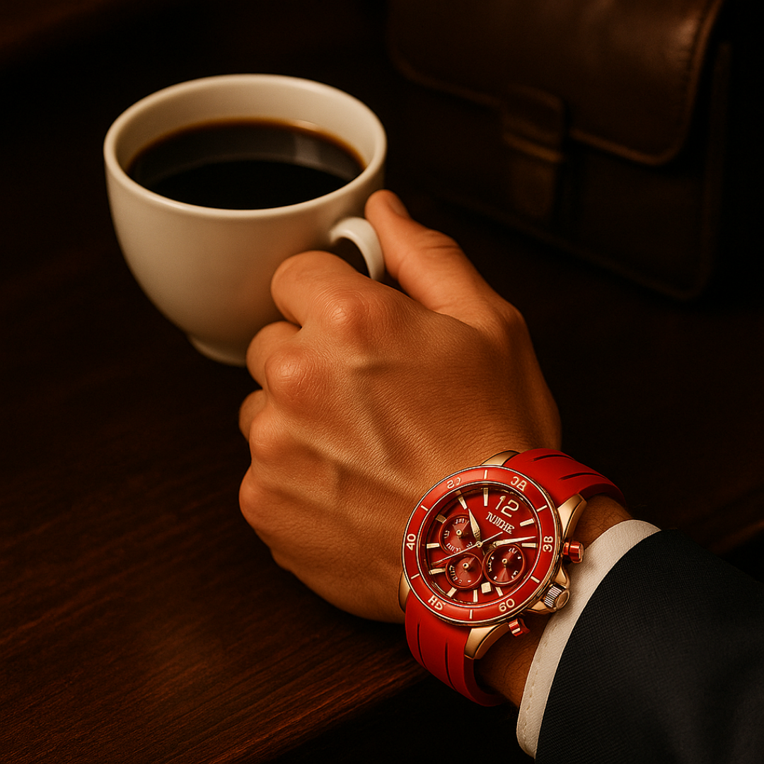 Crimson Velocity | Sport Chronograph Watch