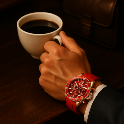 Crimson Velocity | Sport Chronograph Watch