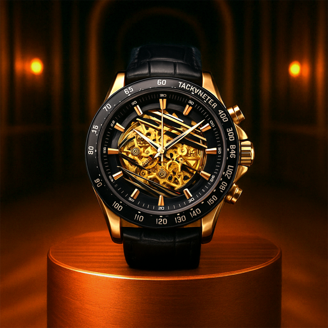 Aurum Velocity | Mechanical Skeleton Chronograph