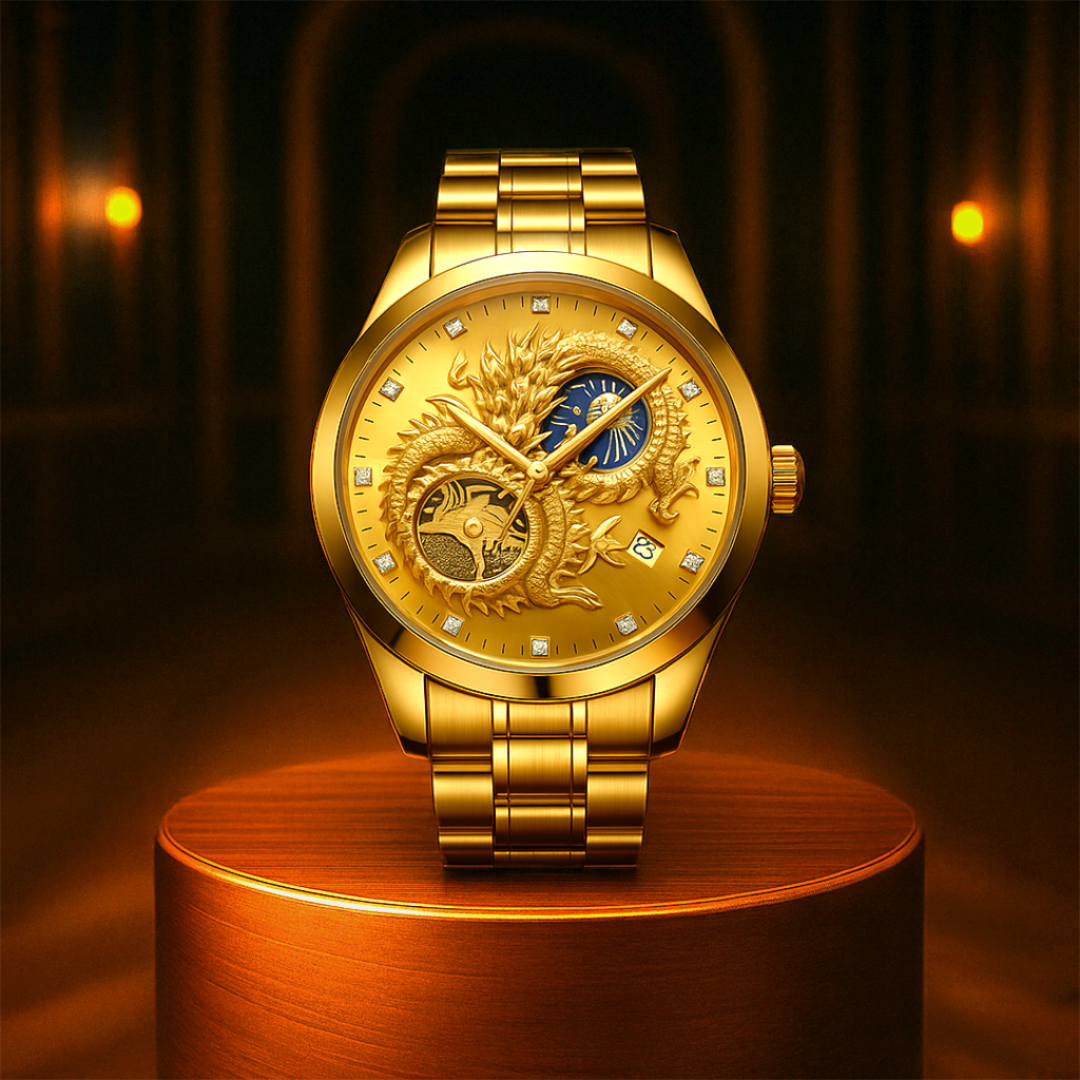 Imperial Dragon | Elegant Moon Phase Chronograph
