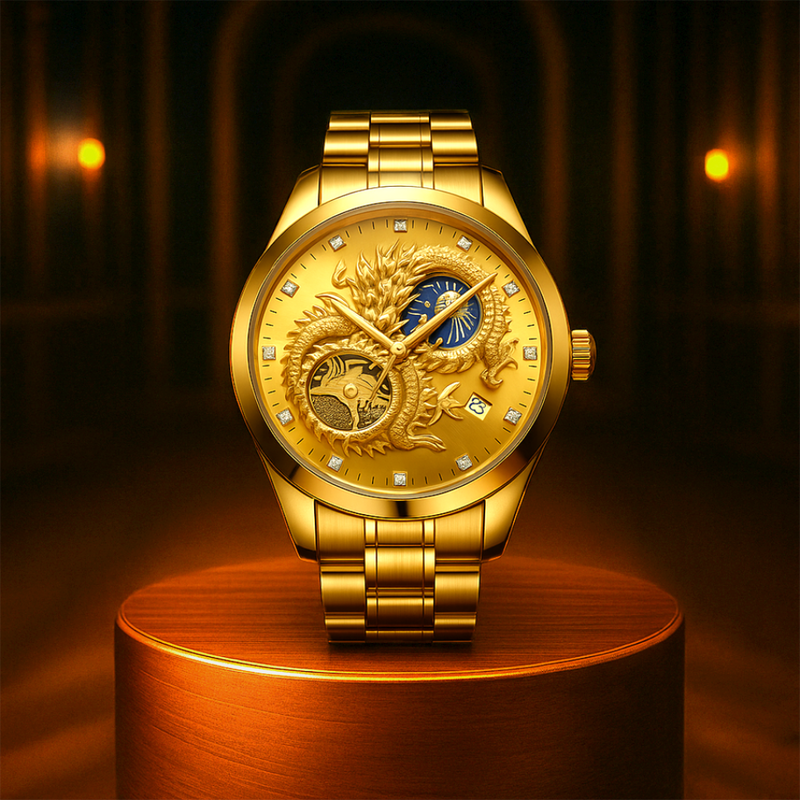 Imperial Dragon | Elegant Moon Phase Chronograph