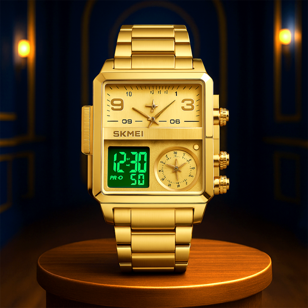 DualTech Square | Dual Display Fusion Watch