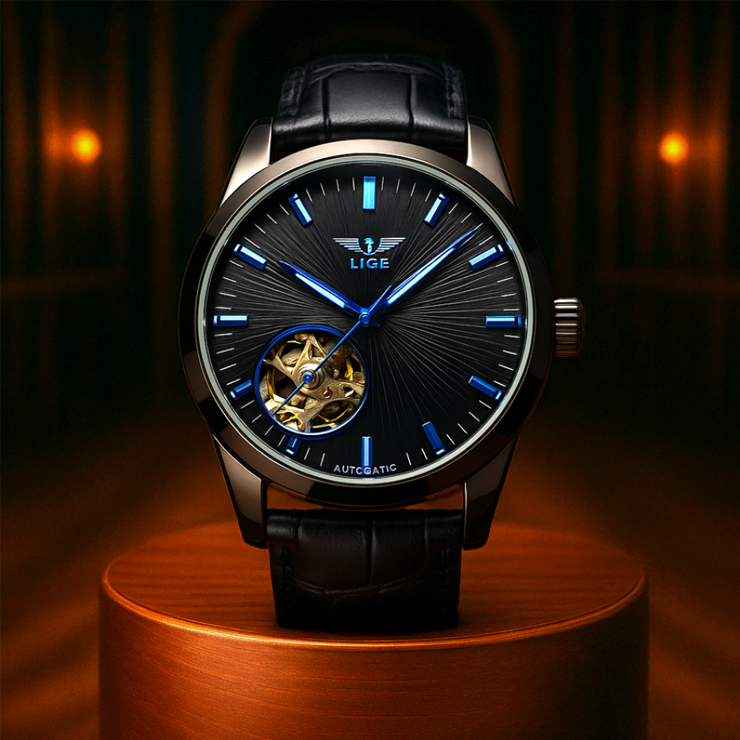 Eclipse Aperture | Open-Heart Skeleton Quartz Watch