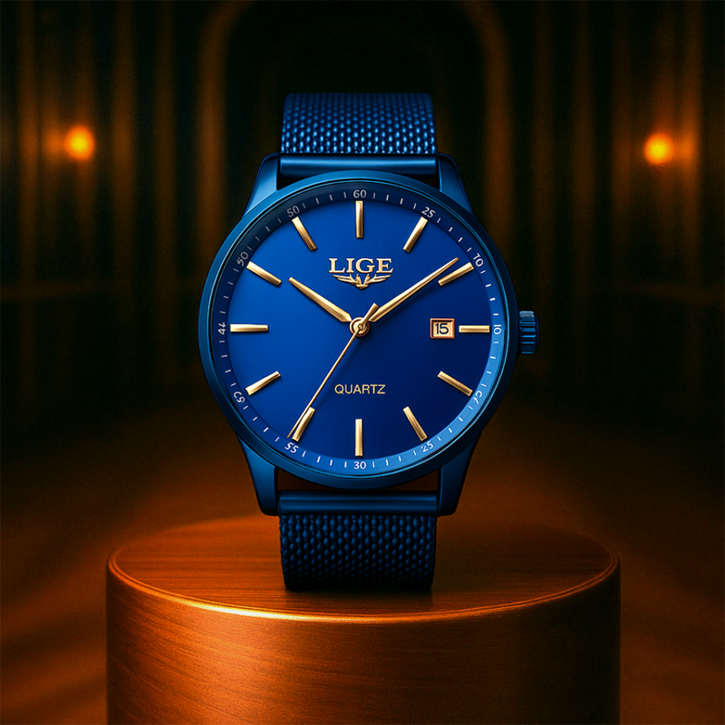 Azure Meridian | Men’s Elegant Quartz Watch