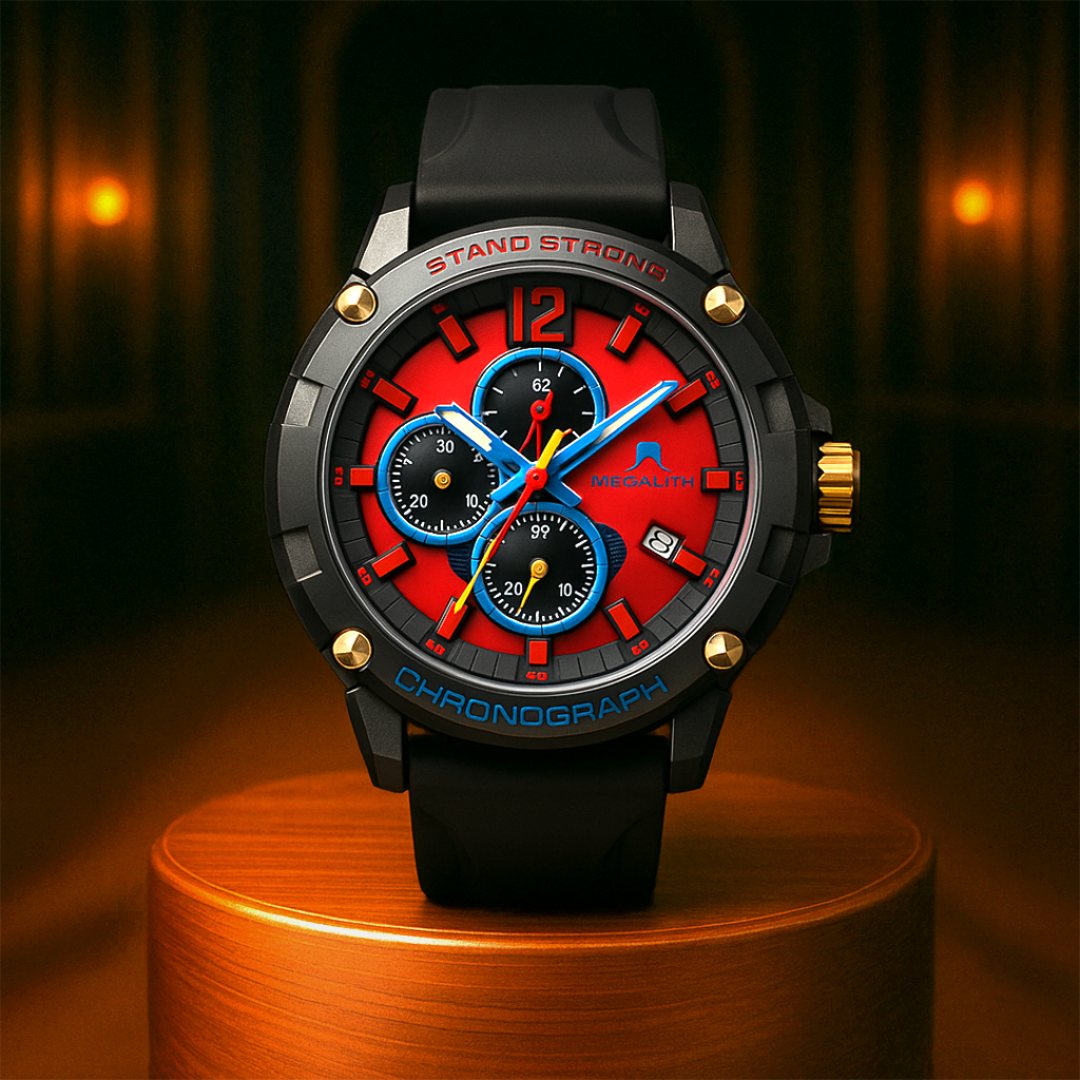 Crimson Apex | Tactical Chronograph Watch